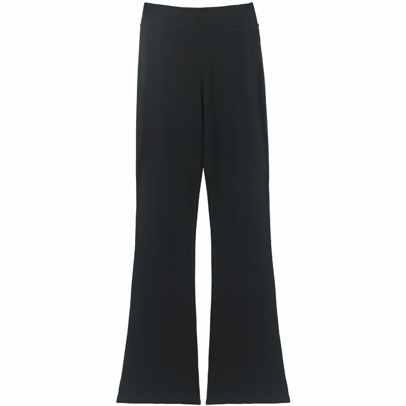 Pantalones de baile ropa de yoga mujer adulto culturismo micro cuerno pantalones de cuerpo recto Ballet pantalones negros pantalones de práctica