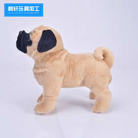 仿真毛绒玩具巴哥狗毛绒玩偶 八哥犬礼品毛绒公仔