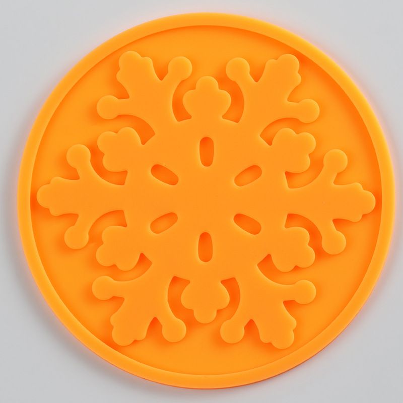 Montaña de silicona 9cm almohadilla de aislamiento redondo de alta temperatura resistente antideslizante Hotel de goma suave posavasos Logotipo de impresión de regalo