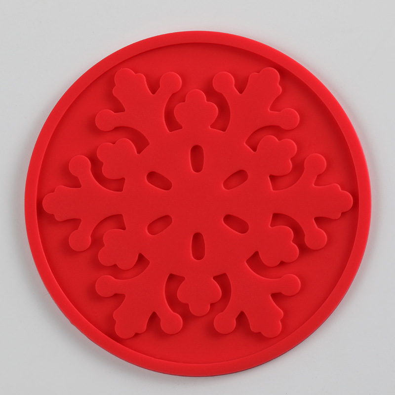 Montaña de silicona 9cm almohadilla de aislamiento redondo de alta temperatura resistente antideslizante Hotel de goma suave posavasos Logotipo de impresión de regalo