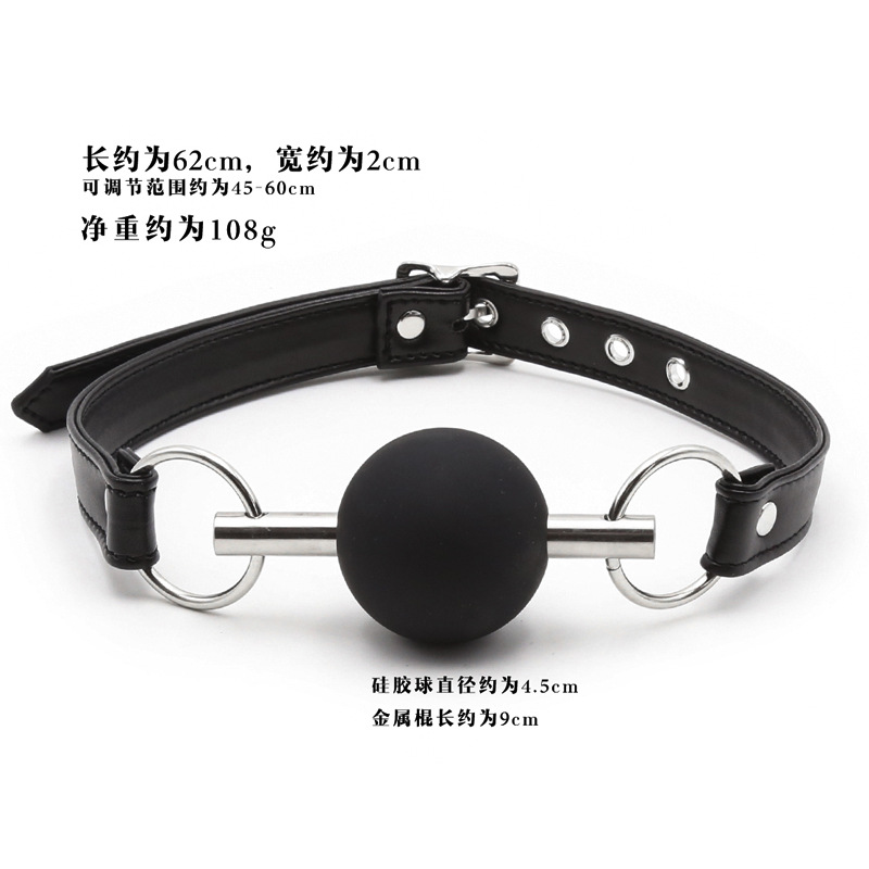 Venta al por mayor juguetes sexuales boca de silicona bola boca enchufe de la boca tamaño pequeño bola suave bola sólida boca enchufe hembra aparato image 8