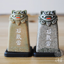 厂家批发石敢当树脂摆件狮头办公室景点热卖工艺品仿古