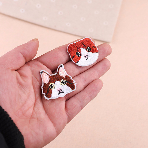 Yixiu computer embroidery chapter cute little animal head embroidery cloth stickers clothing decorative patches stickers small fish embroidery logo