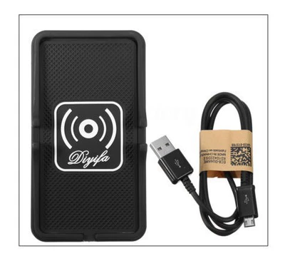 Suitable for Apple Samsung and other series of mobile phones universal wireless charger transmitter pad C6 car anti-skid pad Ql (Anti-slip mat) - square-circle-without-receiving-chip-185100