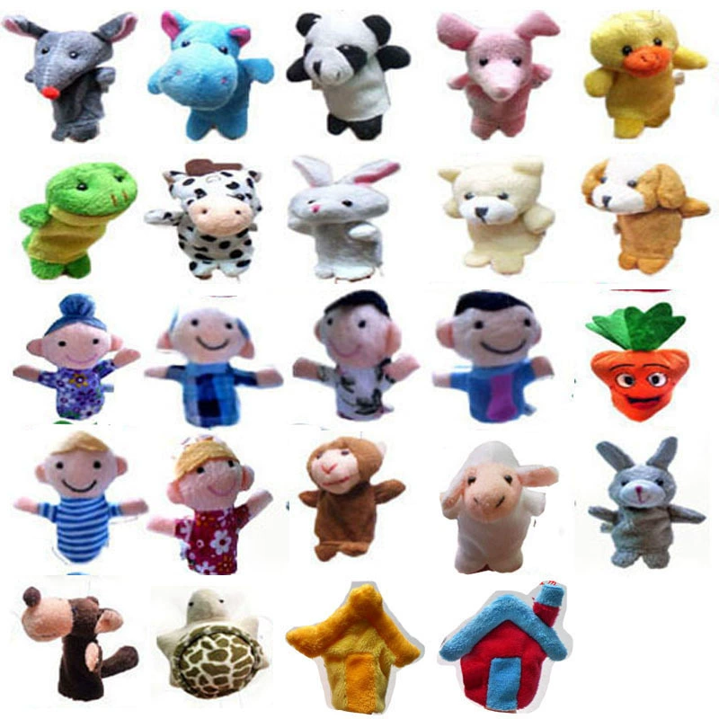 24 Finger Puppet Set Животных Персонаж Океан Фрукты Палец Кукольный Набор Родитель-Ребенок Игрушка
