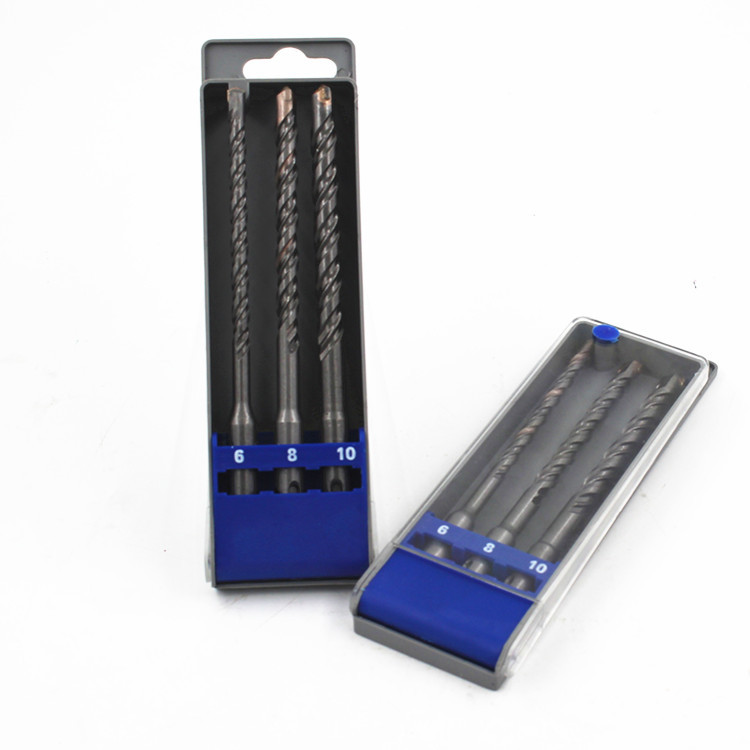 圆柄两坑两槽电锤钻头 SDS PLUS 3PC  石材混凝土墙壁冲击钻