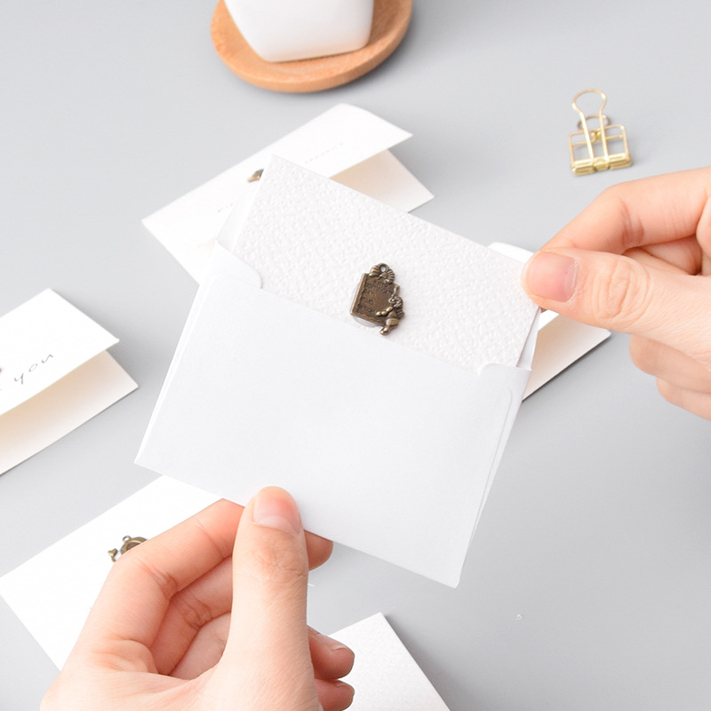 Corea del Sur papelería réplica de memoria Mini tarjeta de felicitación de cumpleaños Tarjeta de bendición 12 tipos de tarjetas de felicitación de la palabra para la bendición