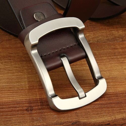 Hot selling men's pin buckle genuine leather belt pure cowhide men's genuine leather retro casual belt factory direct sale affordable