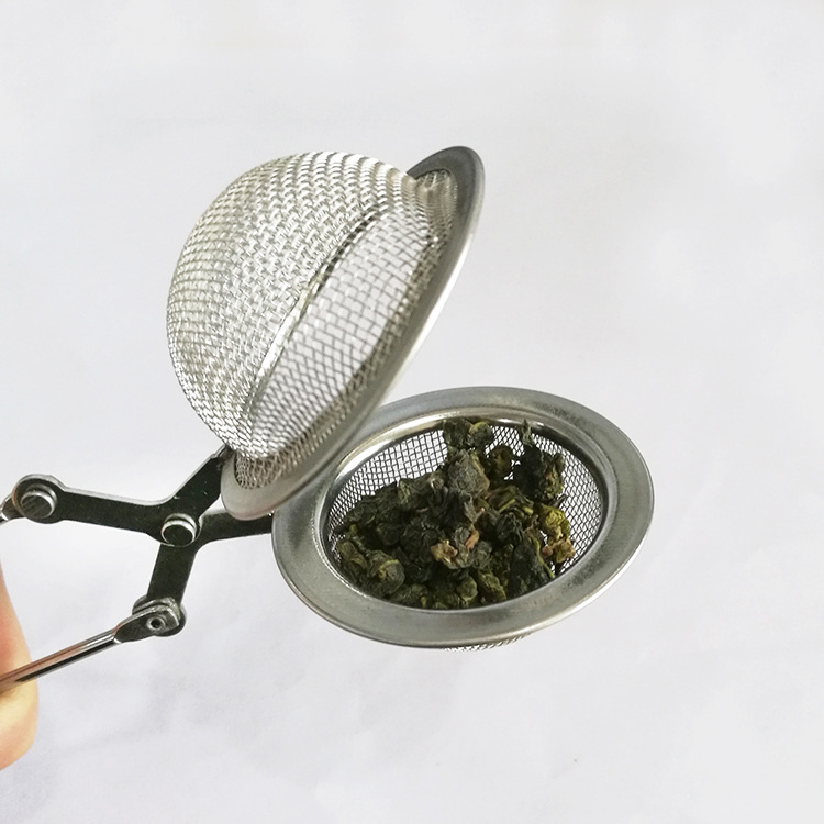 不锈钢链条手柄茶叶过滤器 茶隔茶漏夹茶球 手柄卤料调料球泡茶器