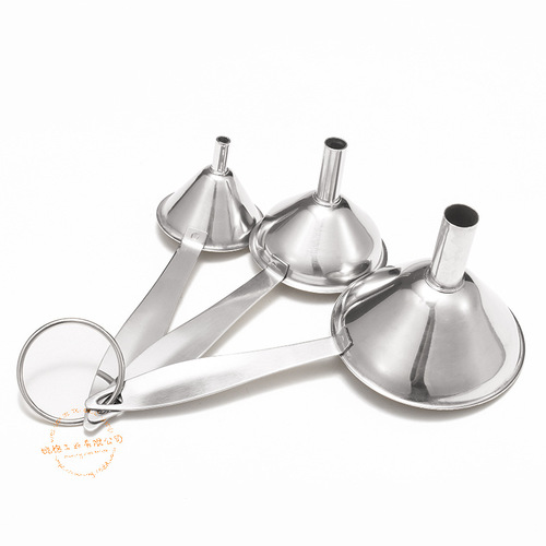 Stainless steel funnel three-piece set mini small funnel oil vinegar wine spice essential oil filling sauce leakage household oil leakage wine