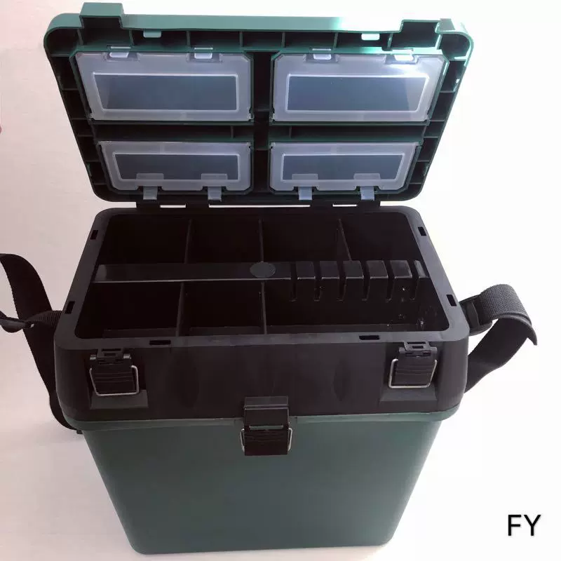 多功能路亚双肩背包可坐垂钓容量大钓箱塑料工具箱路亚箱钓鱼用品