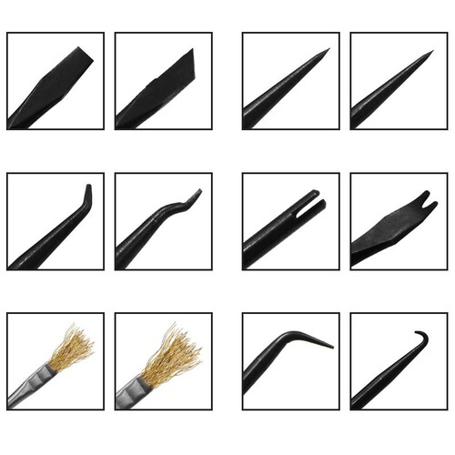 Repair soldering tools, 6-piece soldering aid tool set, PCB desoldering combination, circuit board soldering kit