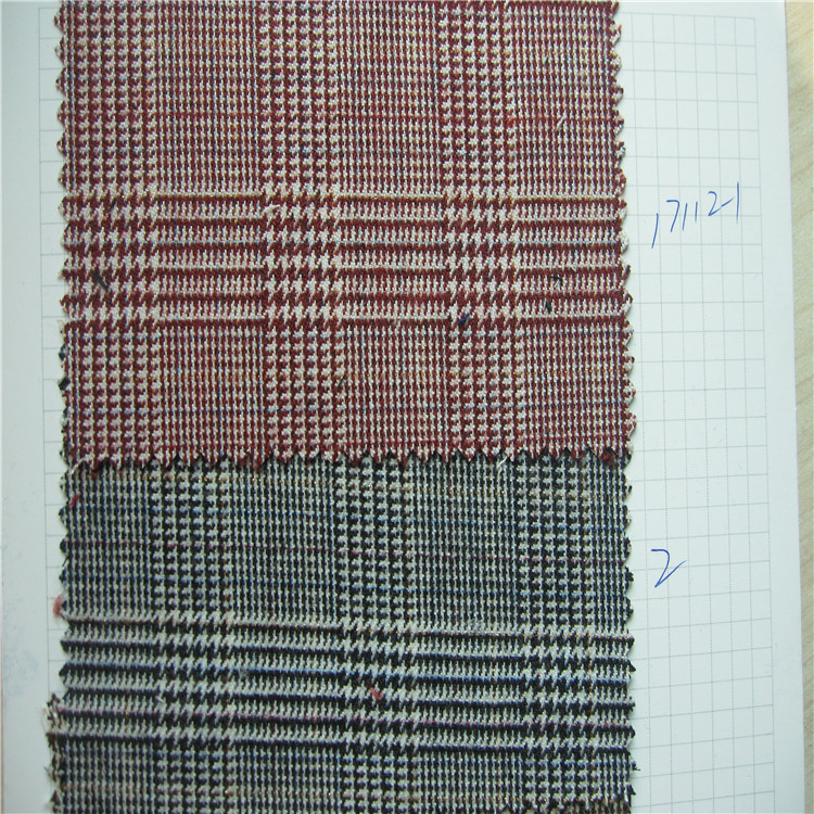 现货TR格子面料 亮丝TR弹力格子布料 春秋外套西装服装面料