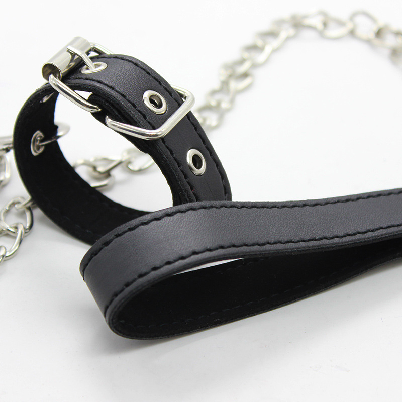 Sexo suministros para adultos anillo de pene anillo de piel de vaca JJ anillo equipo de los hombres Cadena de perro de tracción anillo de pene juguetes alternativos image 4