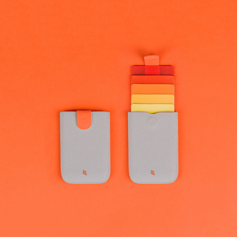 Card Draw Wallet (DAX v2) — cascading pull card holder, ultra-thin gradient multi-card organizer