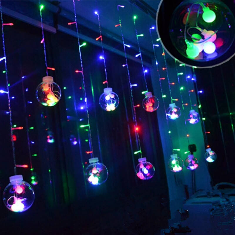 Estrella solar y luz de la luna luz del jardín balcón decoración del jardín luz colorida terraza pequeña yarda atmósfera Cadena de luz