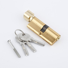 厂家直销锌合金拉丝大70室内房门执手锁锁芯 金色铜芯锁具
