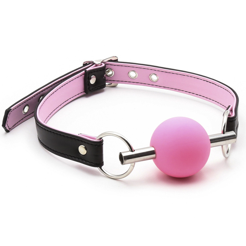 Venta al por mayor juguetes sexuales boca de silicona bola boca enchufe de la boca tamaño pequeño bola suave bola sólida boca enchufe hembra aparato image 5