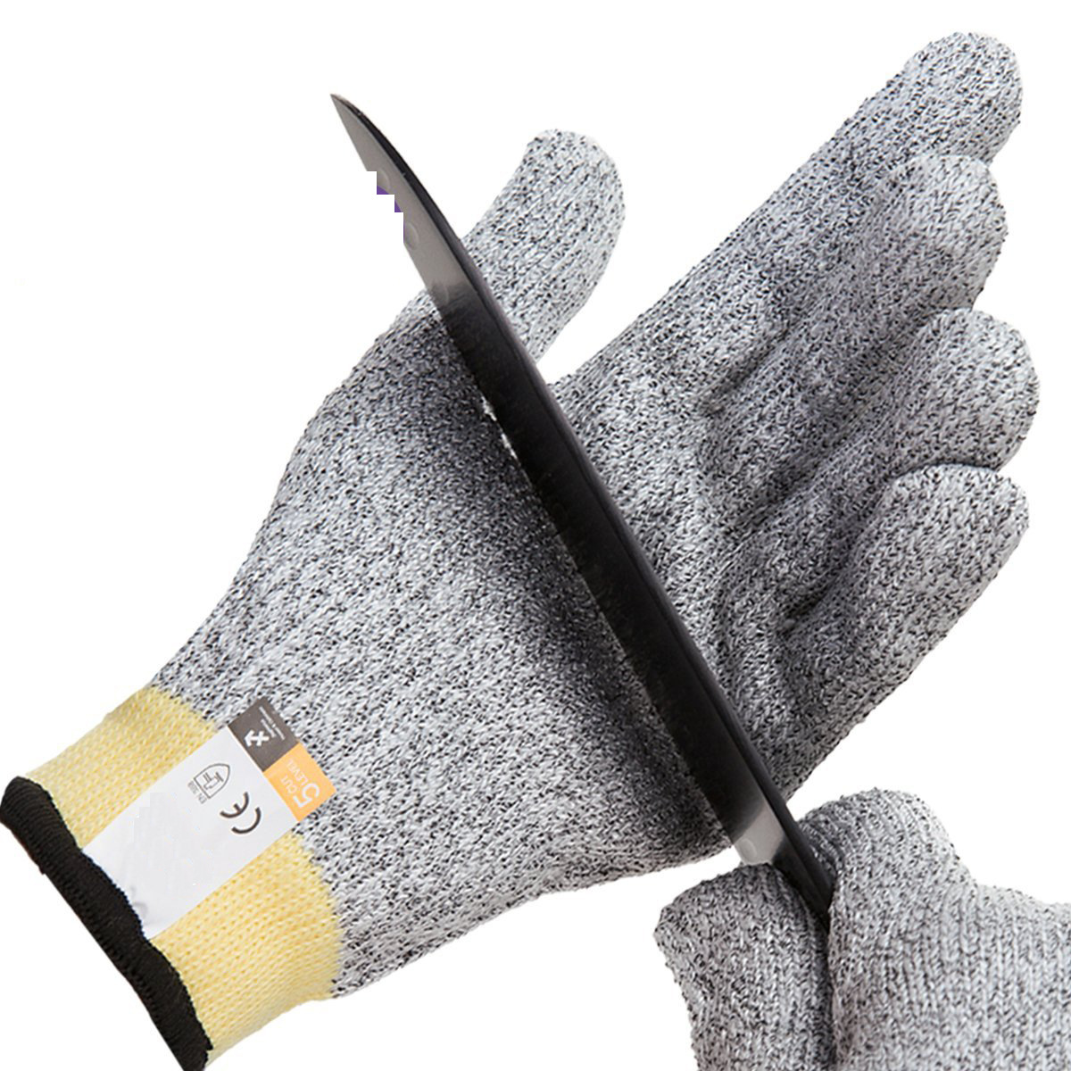 亚马逊新品罗口拼接防割5级加厚耐磨食品级切割厨房园艺修理手套