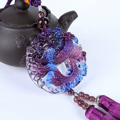 Car interior glass Car pendant custom rearview mirror pendant car accessories creative gifts foreign trade Wholesale (Car hanging) - blue-and-purple-style