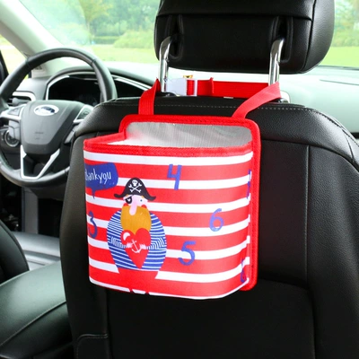 Car Trash Can Hanging Creative Cartoon Car Trash Can Seat Back Storage Storage Bag Car Supplies (Car storage bag/box) - love-pirates-ljt