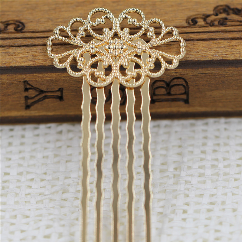 32*58MM铜花片焊接发梳插梳 diy手作材料配件