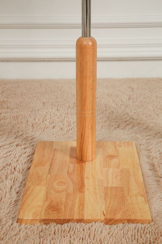 Modelo de tela de medio cuerpo base madera maciza metal tienda de ropa accesorios de plataforma para hombres y mujeres placa cuadrada trípode rueda universal