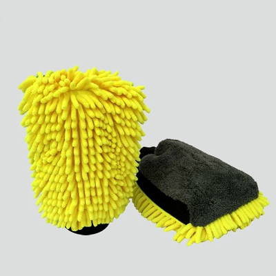 Car cleaning tools Coral Fleece Car Cleaning Towel - yellow-26-19cm-waterproof-gloves