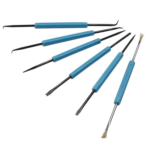 Repair soldering tools, 6-piece soldering aid tool set, PCB desoldering combination, circuit board soldering kit