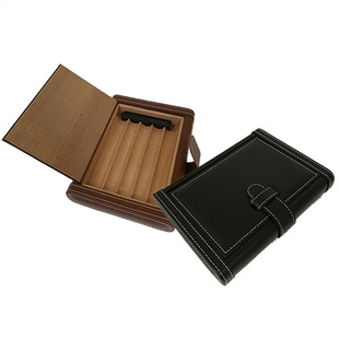 Portable cigar box book-type 5-piece Cedar cigar box