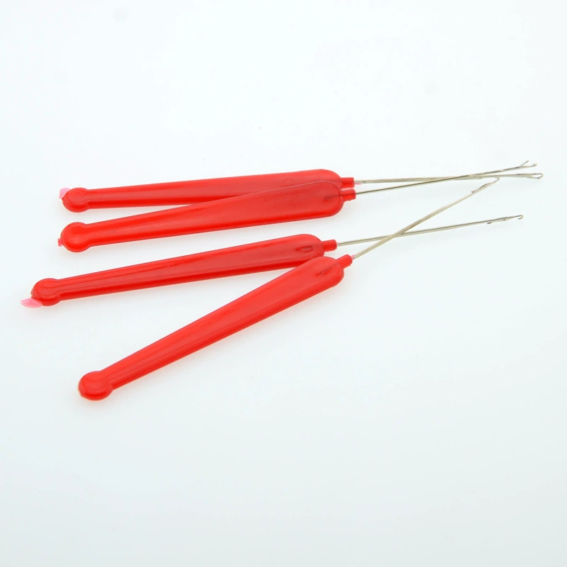 Красная пластиковая ручка с языком вязание крючком инструмент для ручного вязания очень тонкий язык вязание крючком ремонт шерсти мелкое вязание крючком оптом