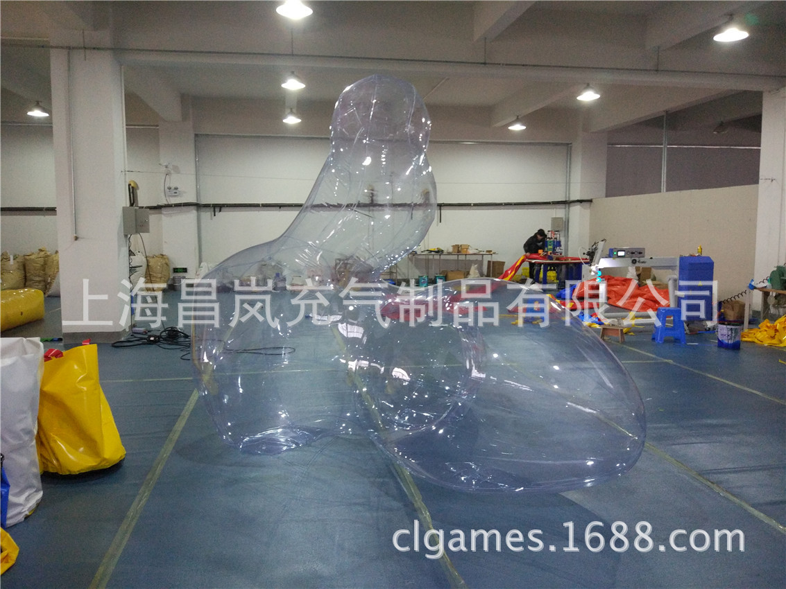 厂家定 做 透明PVC多面体抽象充气模型 异形气模 展览艺术充气摆