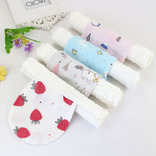 6-layer washed gauze sweat-absorbent towel cotton pad sling large size 28*42cm individually packaged