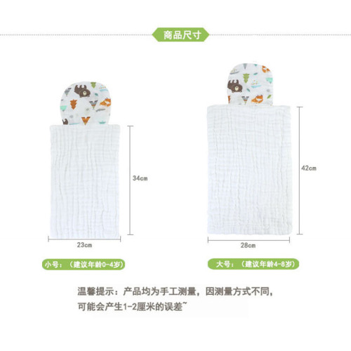 6-layer washed gauze sweat-absorbent towel cotton pad sling large size 28*42cm individually packaged