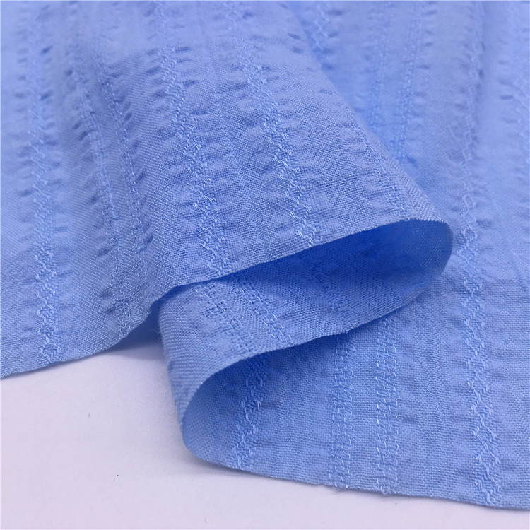 行家选 泡泡纱面料 时装条纹泡泡布 3d 凹凸 条纹提花面料