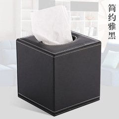Paper Towel Box Desk Organizer Living Room Home Use Tissue Box Square Leather Hotel Room Creative Napkin Box