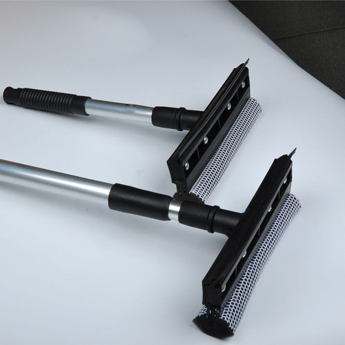 Multifunctional stainless steel car wiper long handle telescopic double-sided window brush glass brush glass cleaner window scraper