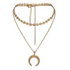 Choker, necklace, short golden chain for key bag 