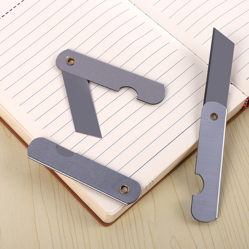 全铁可折叠小号美工刀拆快递小刀 削铅笔刀 文具裁纸刀办公室家用