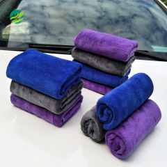 Absorbent dry hair square towel, brushed car wash towel, thickened microfiber car towel, rag, car cleaning supplies