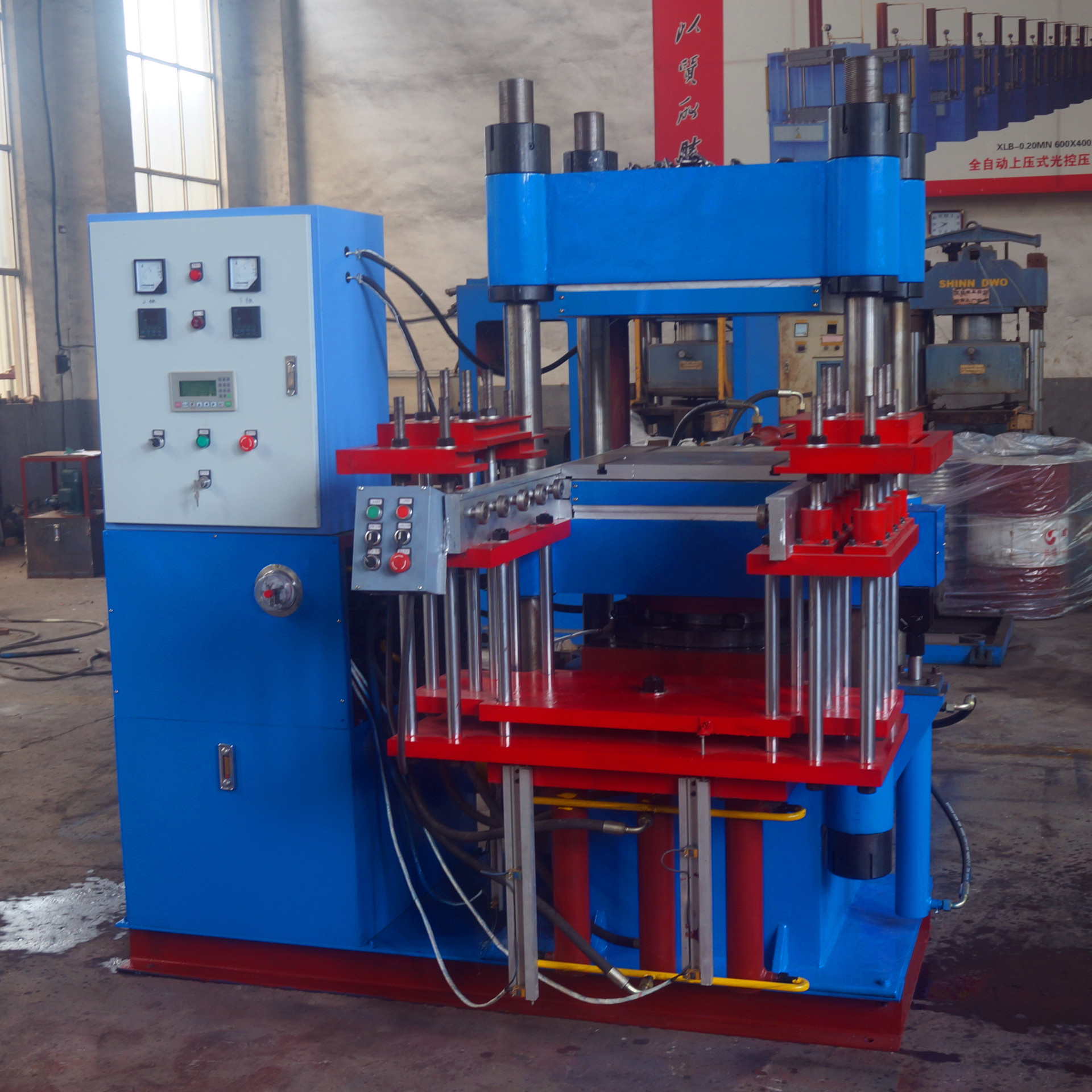 硅胶蒸箱烤箱e形密封条硫化机 1100t平板硫化机