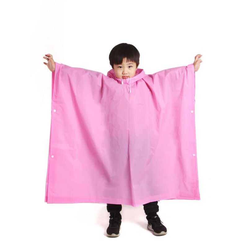 大きい厚いeva子供のマントのレインコートの学生のレインコートのメーカーはファッションの非使い捨てのレインコートの卸売りを注文します。|undefined