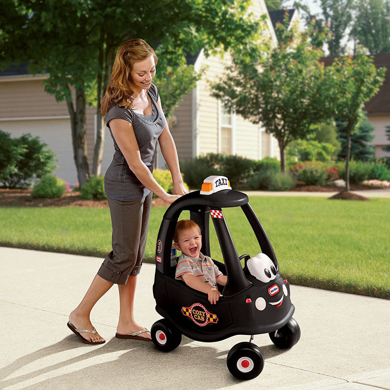 little tikes small Tek imported taxi children's toy ladybug small RV police car implementation Walker