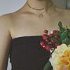 Choker, necklace, short golden chain for key bag 