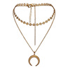 Choker, necklace, short golden chain for key bag 