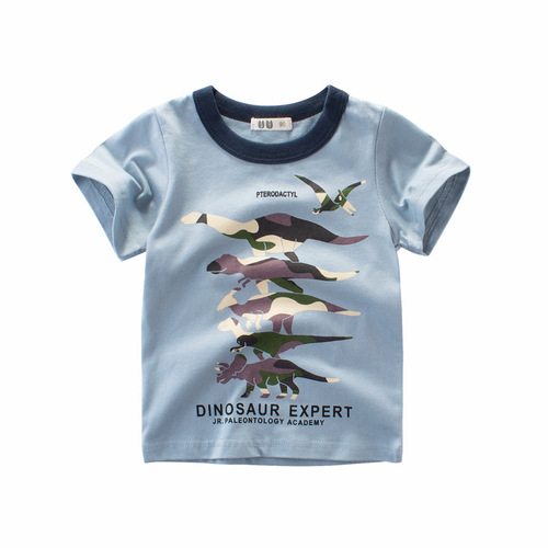 Korean style children's clothing new 2024 summer boys' short-sleeved T-shirt wholesale fashion brand children's clothing one piece consignment