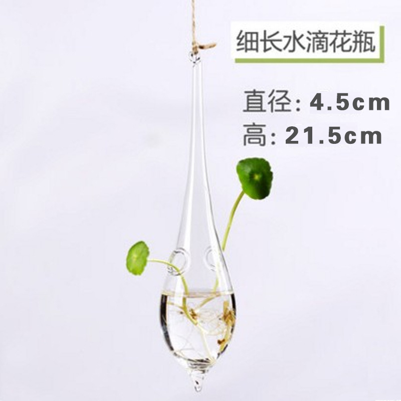 Creativo colgante de vidrio transparente florero simple hidropónico pequeña botella colgante de jardinería interior decoración del hogar botella de ventas directas de la fábrica