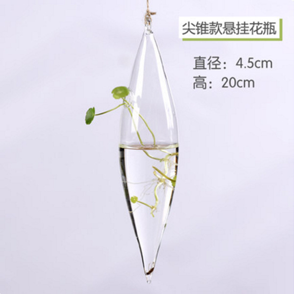 Creativo colgante de vidrio transparente florero simple hidropónico pequeña botella colgante de jardinería interior decoración del hogar botella de ventas directas de la fábrica