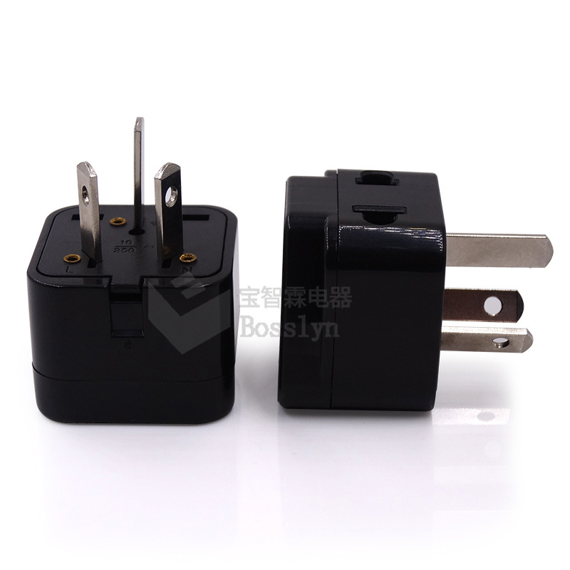 美式欧式南非转国标电源转换插头 多用孔插座转国标电源转接头