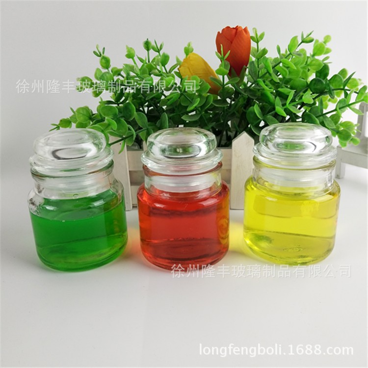 香薰玻璃蜡烛杯蘑菇盖蜡烛罐耐高温创意玻璃蜡烛杯